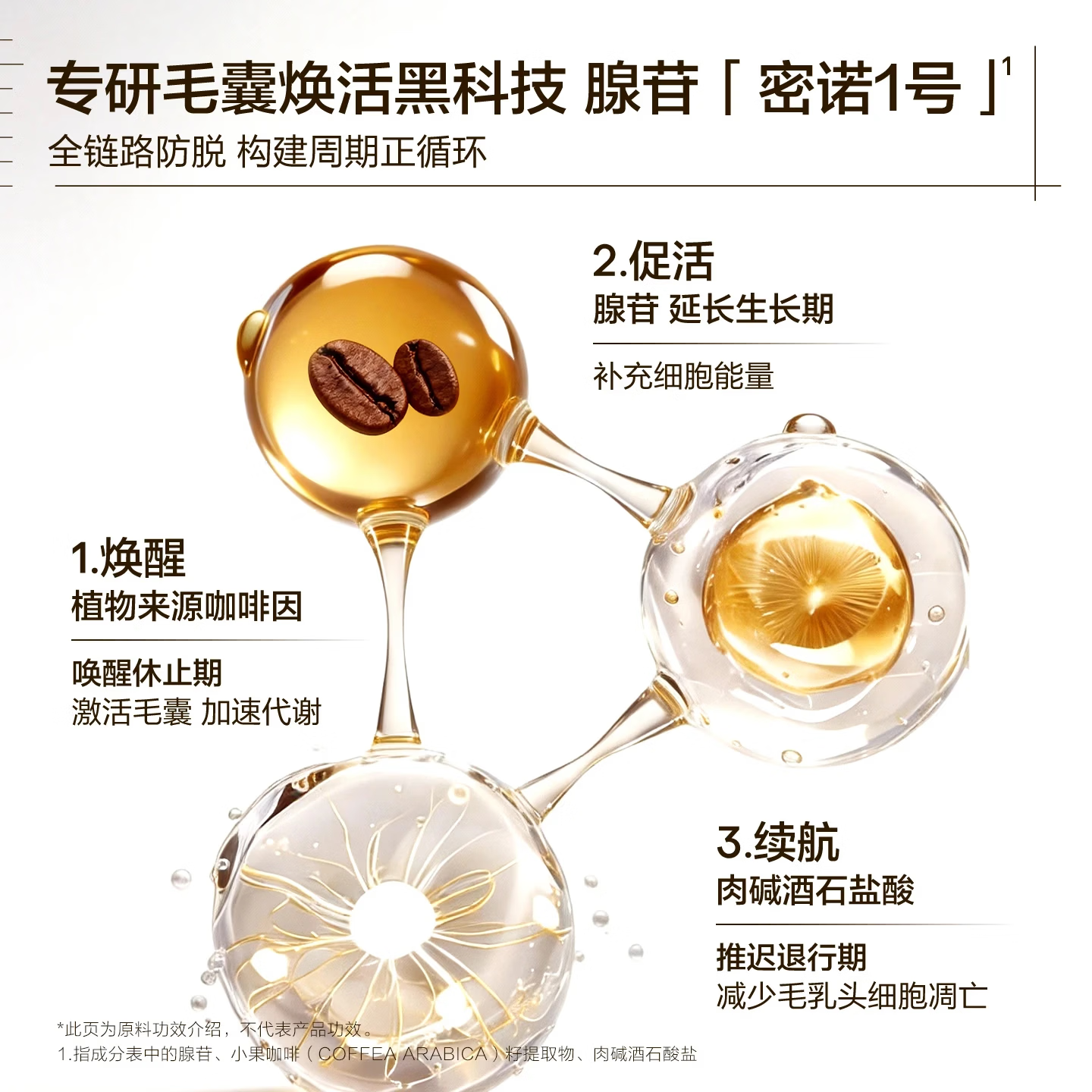 极方防脱固发头皮滚珠精华 防脱固发头皮精华60ml
