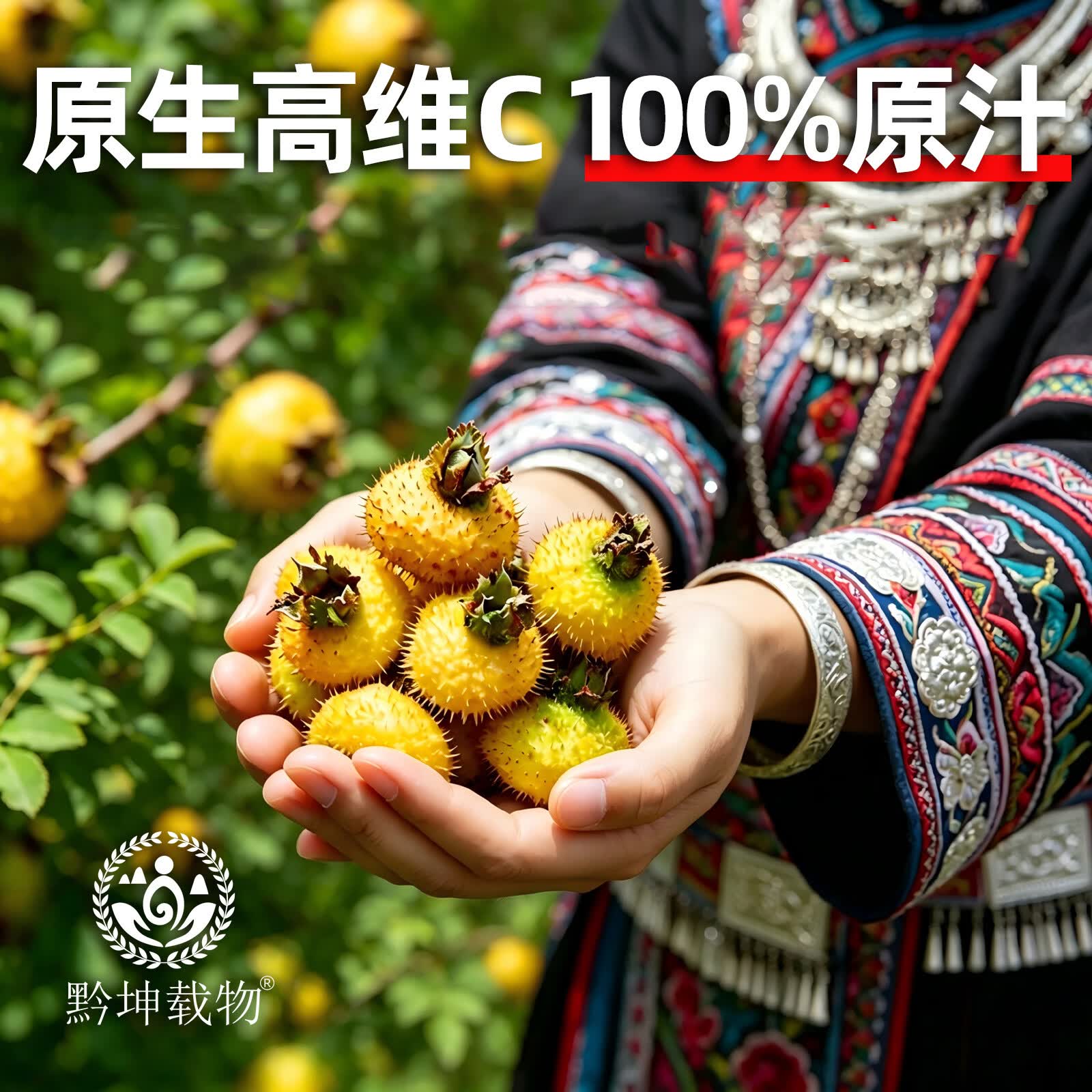 贵州刺梨原汁原浆100%纯果汁纯天然高VC鲜果榨汁50mL*10瓶礼盒装 刺梨原汁(50*10瓶)2盒