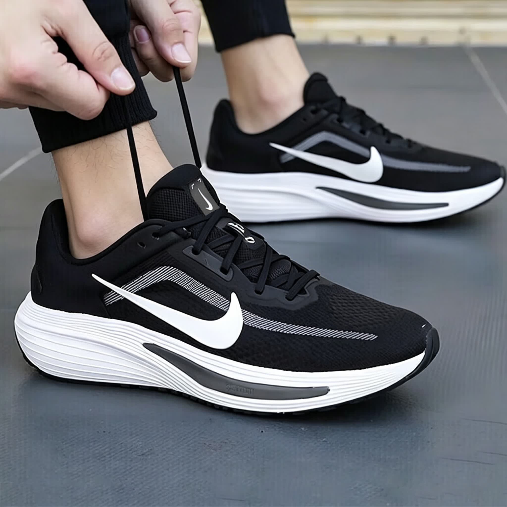 耐克（NIKE）跑步鞋男 QUEST 7缓震舒适轻便透气低帮运动鞋 黑白 39
