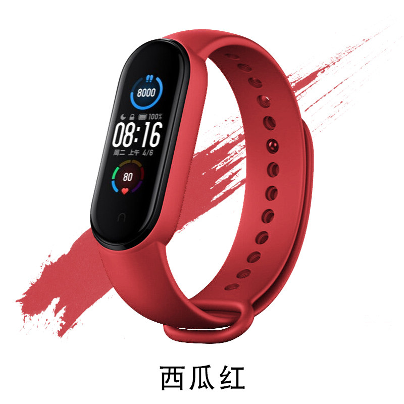 红色 小米手环3/4腕带