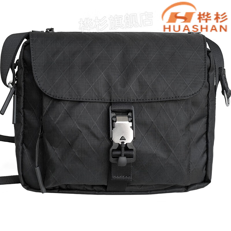 埋不烂 x-pac无性别挎包方形商务手机袋快拆磁扣防水斜挎包d3077 黑色