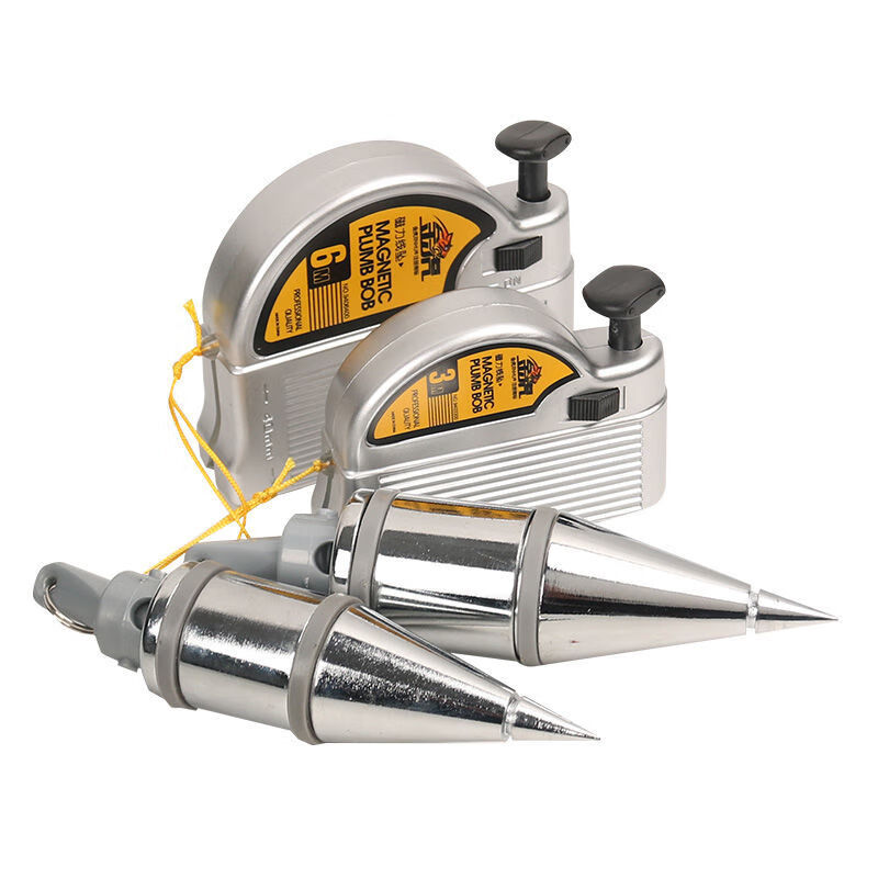 加重带磁性线坠吊线锤建筑工具吊线垂工地水泥线锤坠自动收线测量