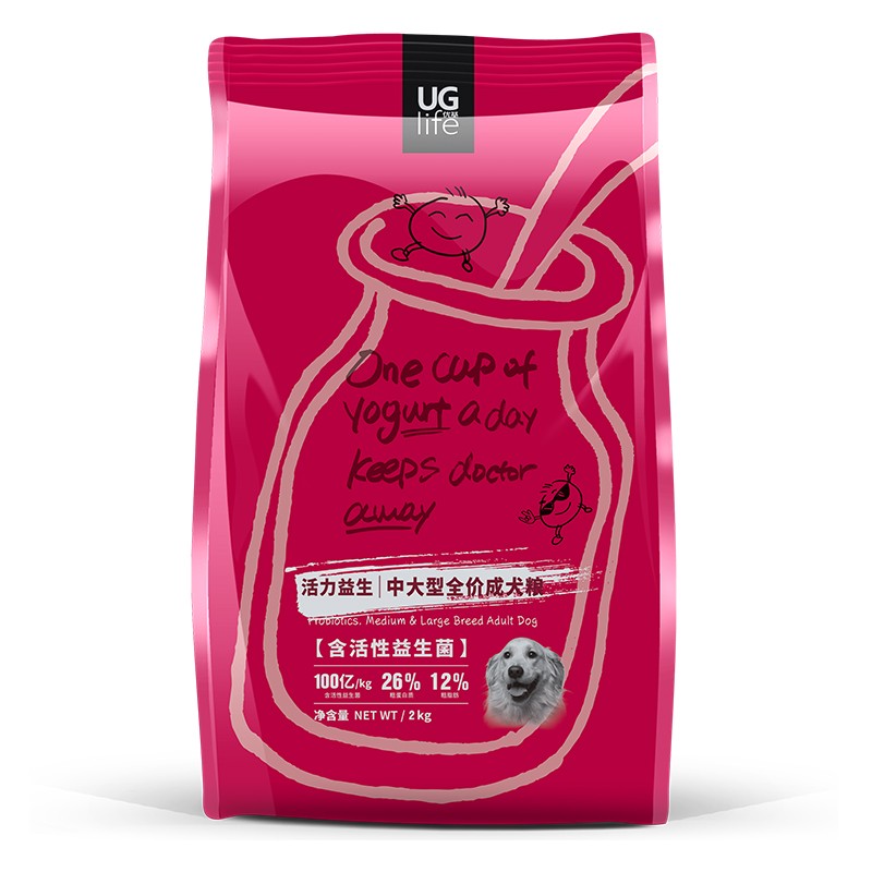 优基(ug)狗粮中大型犬全价成犬粮天然活力益生菌配方金毛哈士奇通用狗