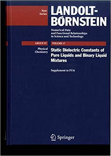 预订 static dielectric constants of pure liquids and binary
