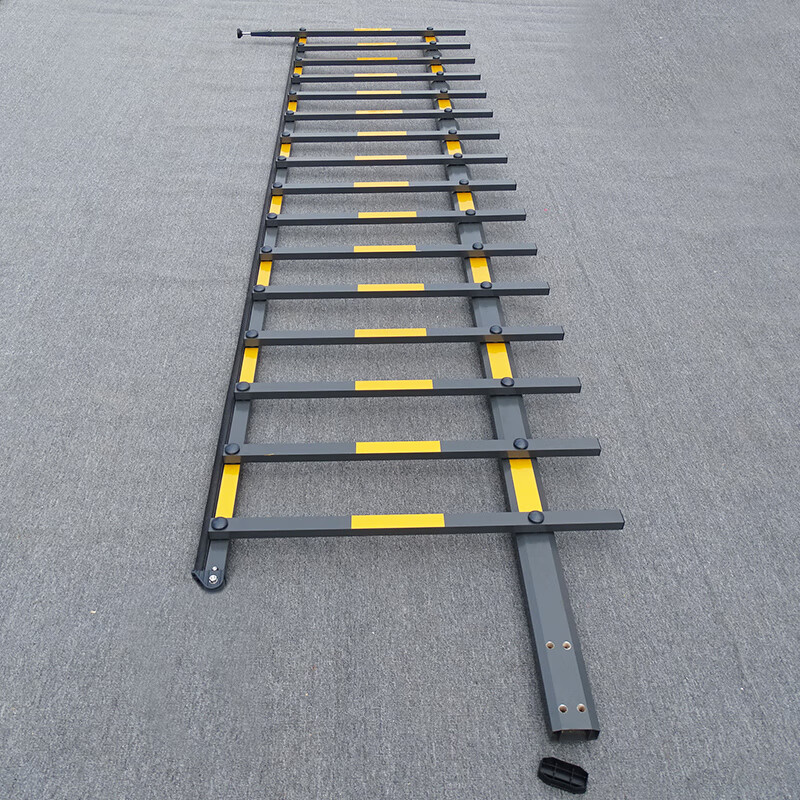 栀司海康停车场小区门卫拦车起落折叠杆通用道闸栅栏铝合金胶条两横栏