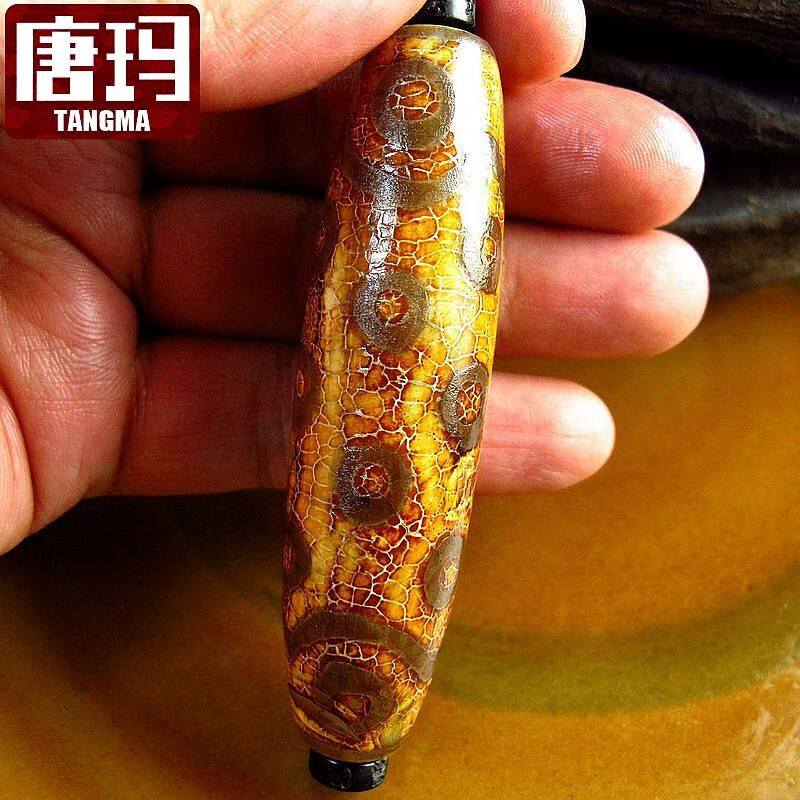 哈妮宝贝honeybaby龙鳞老皮8公分21眼天珠吊坠男龙纹玛瑙女项链二十一