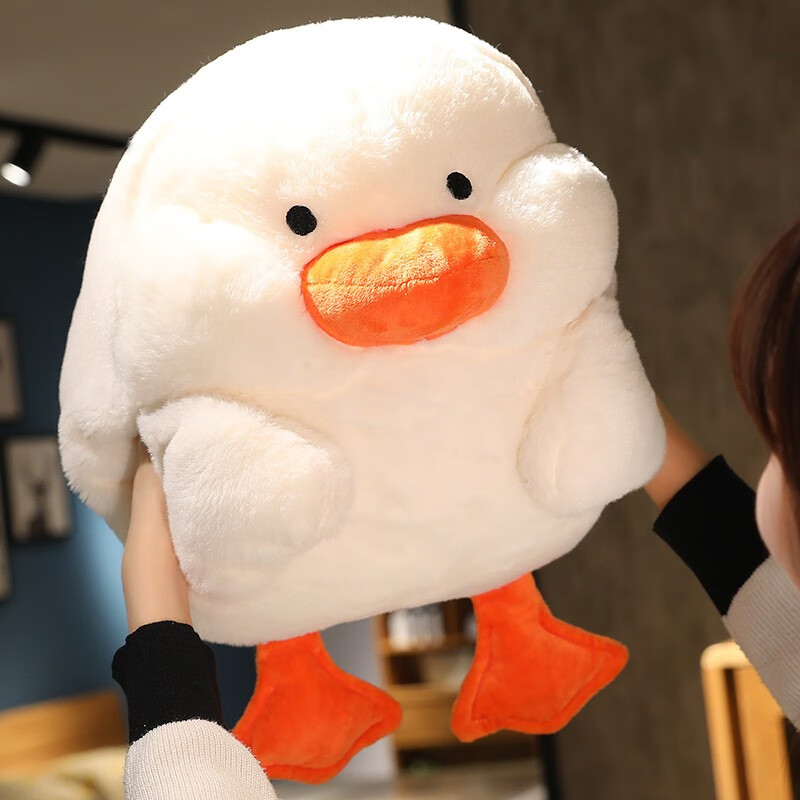 派客思 嘟嘟鸭抱枕被子两用午睡枕头被办公室午休毯子二合一暖手靠枕