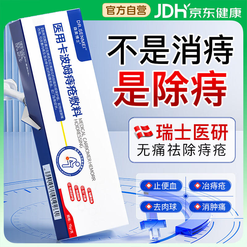 森美博士医用卡波姆凝胶型痔疮敷料痔疮膏缓解肛门坠胀消肉球内痔混合痔