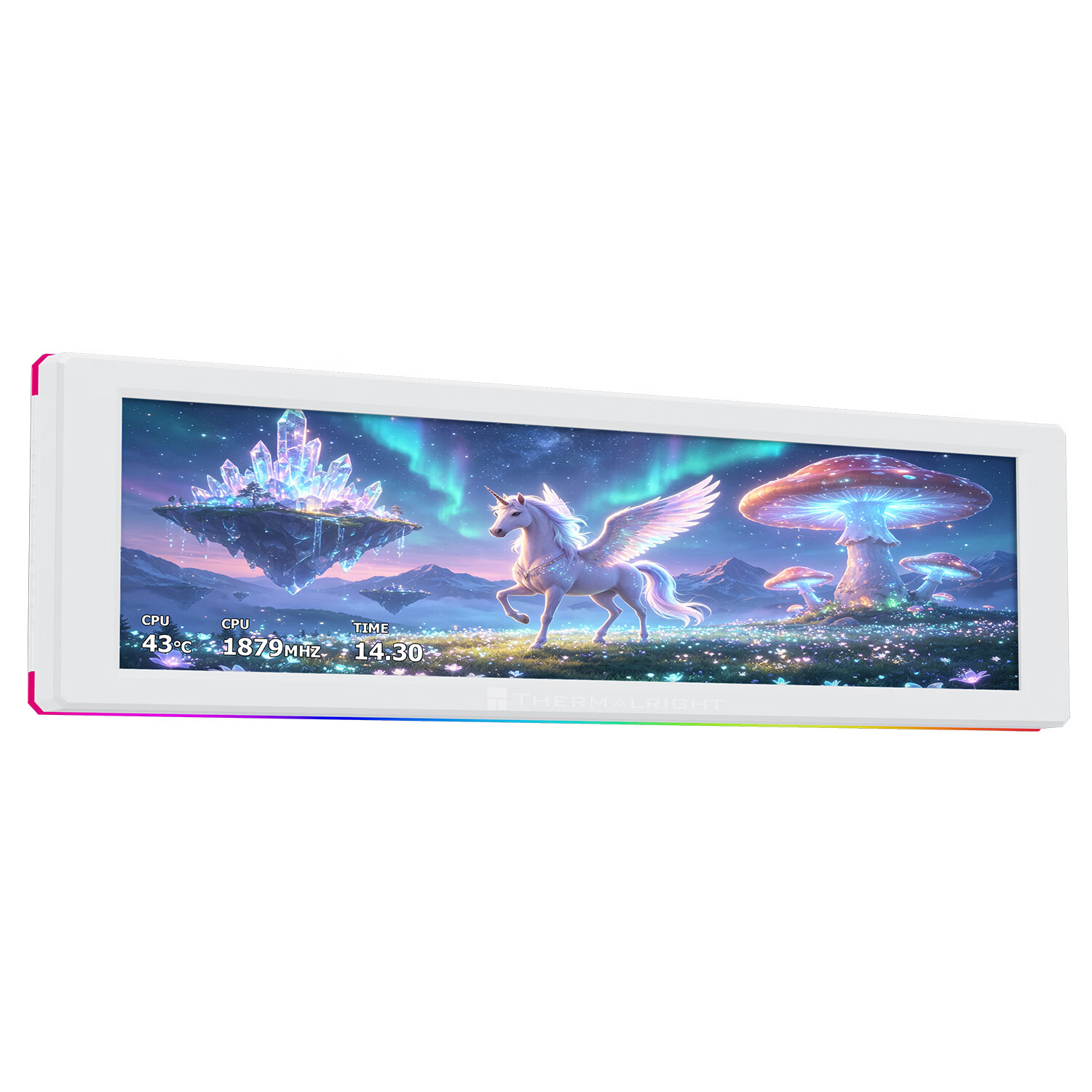 利民 TROFEO VISION LCD ARGB机箱副屏 9.16英寸 ARGB氛围光效 磁吸机箱副屏电脑监控usb自定义动态视频 9.16英寸LCD副屏 ARGB 白色