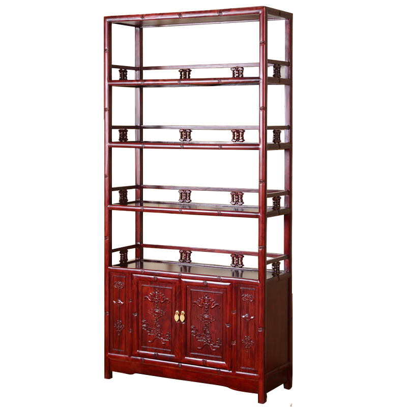 瑞呈堂 博古架实木客厅 酒柜展示柜古董置物架实木多宝阁 JTA13 定制颜色联系客服