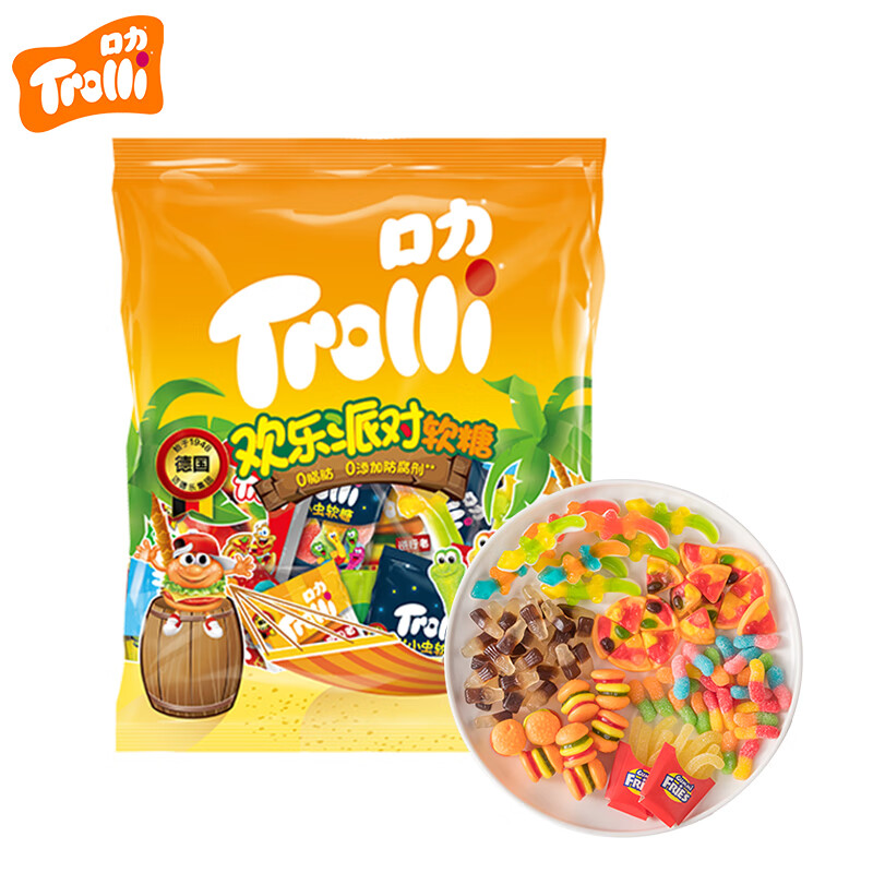Trolli德国口力 欢乐派对软糖 混搭橡皮糖 400g 礼包装 儿童糖果使用感如何?