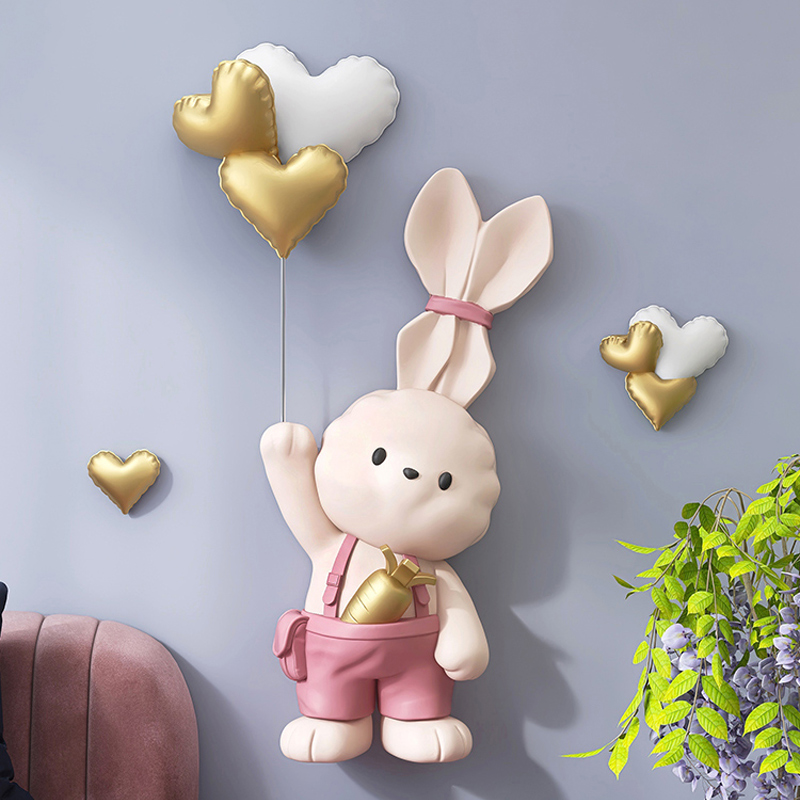 棕榈树(palmtree)萝卜兔客厅背景墙装饰挂件儿童房墙