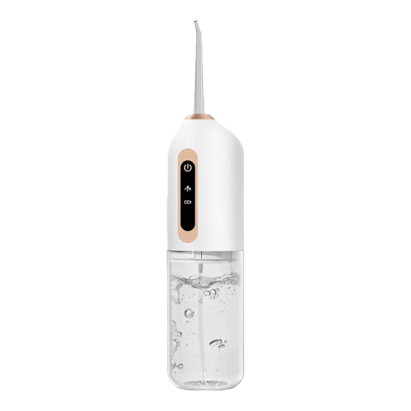 乐芙茵冲牙器家用便携式洗牙器电动正畸专用牙齿缝清洗水牙线 豪华版3模式360度旋转喷头（白金色） 4支喷头
