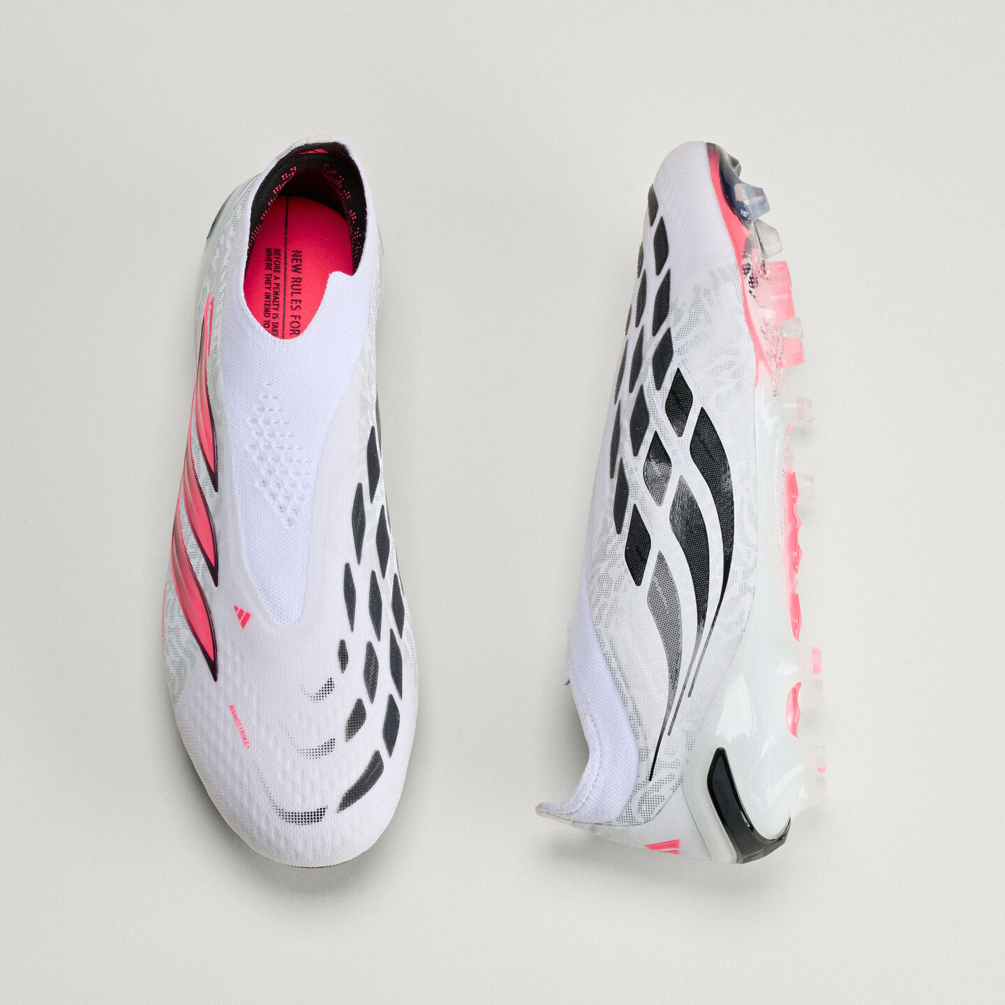 adidas PREDATOR ELITE LL AG软人造草坪足球鞋男女阿迪达斯官方 白色/漩涡荧光红/黑色 43