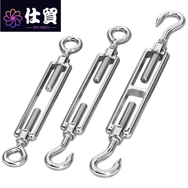 仕贸304材质CU型304/316不锈钢花篮螺丝 收紧器紧线 钢丝绳拉紧器 紧绳器螺栓螺杆 M12【304材质CU型】