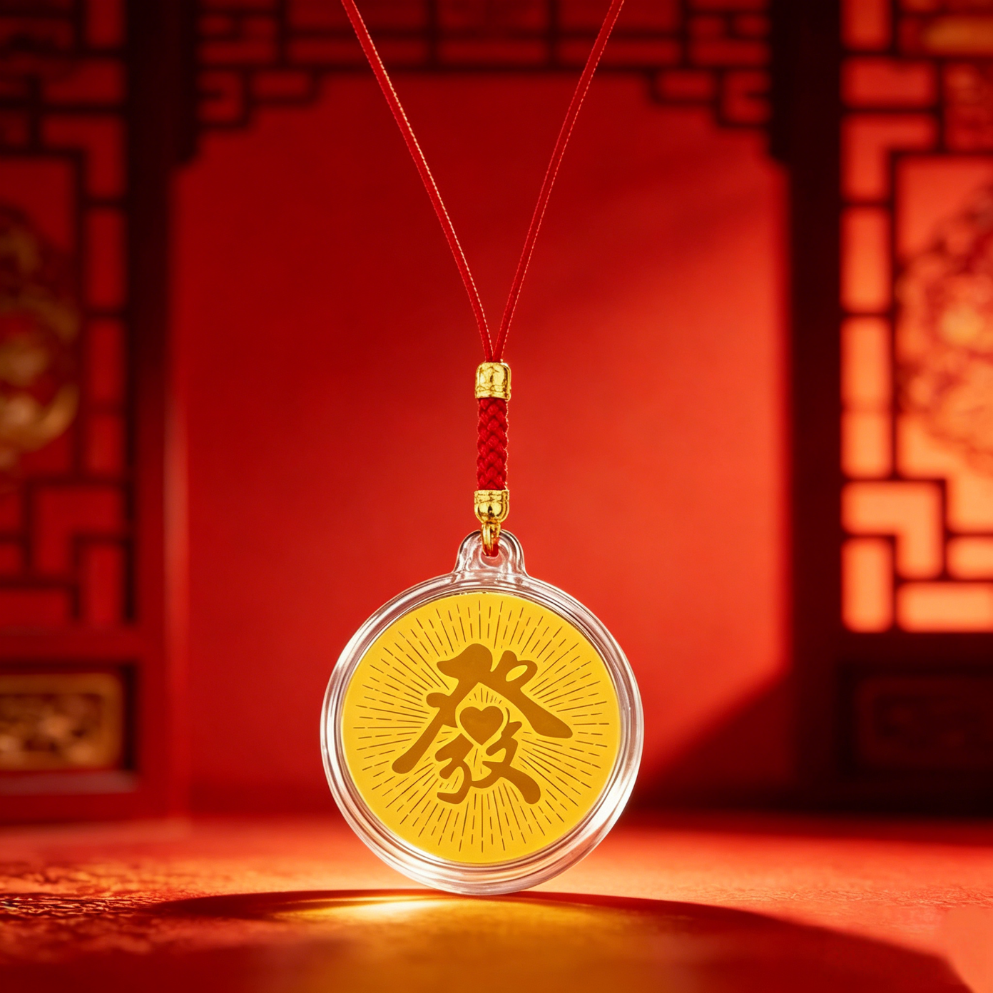 艾勒丝汀 中国黄金店同款丨马上有钱发财开运仿金手机挂绳手机链钥匙环扣书包挂件包包小饰品吊坠u盘防丢绳 发财圆牌挂件【正面发字丨反面财字】 【2条装】黄金店同款丨女款男士高级感