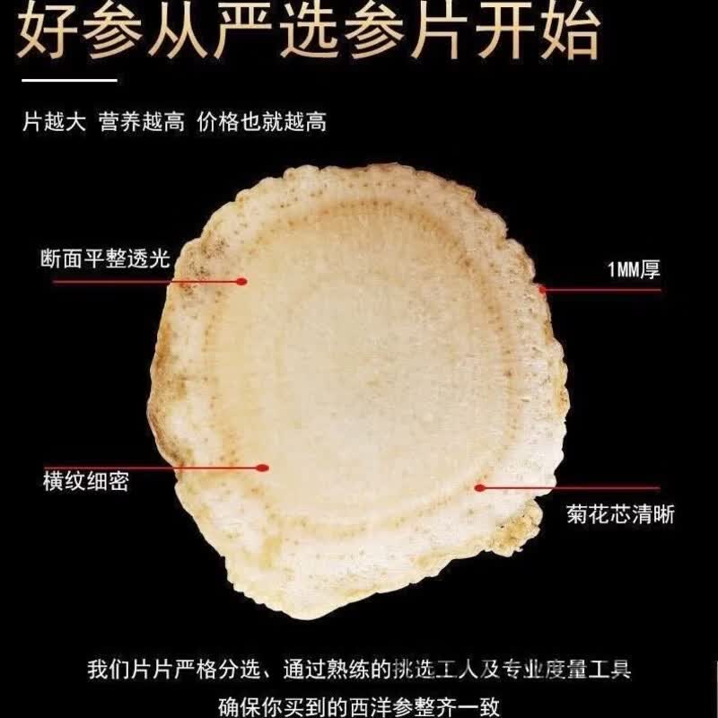 同仁堂(TRT)胖东来同款正宗西洋参片500g切片特级长白山人参泡水补气养血礼盒 特级西洋参 250g*1罐