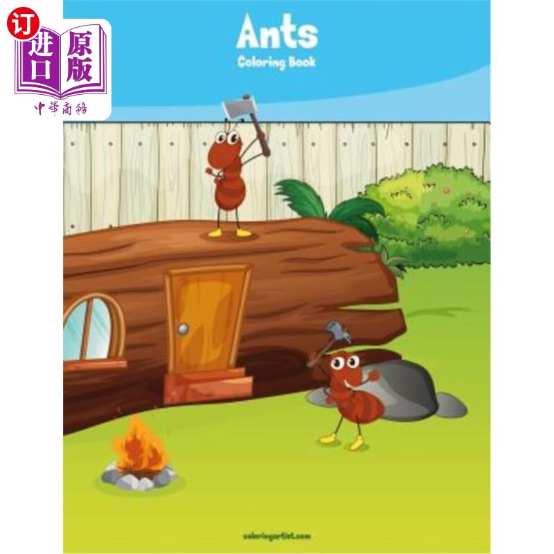 海外直订ants coloring book 1 蚂蚁填色书1