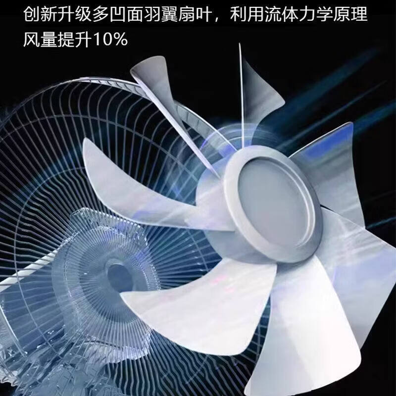 美的多采风扇电风扇平面扇家用循环扇2026款风扇落地扇摇头电风扇循卧室宿舍办公室轻音节能9H超长定时风扇 【飓风20速】机械款强效出风