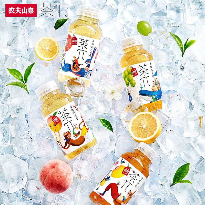 农夫山泉 茶π(茶派) 茶饮料 蜜桃乌龙茶250ml*12瓶 量贩装年货饮品