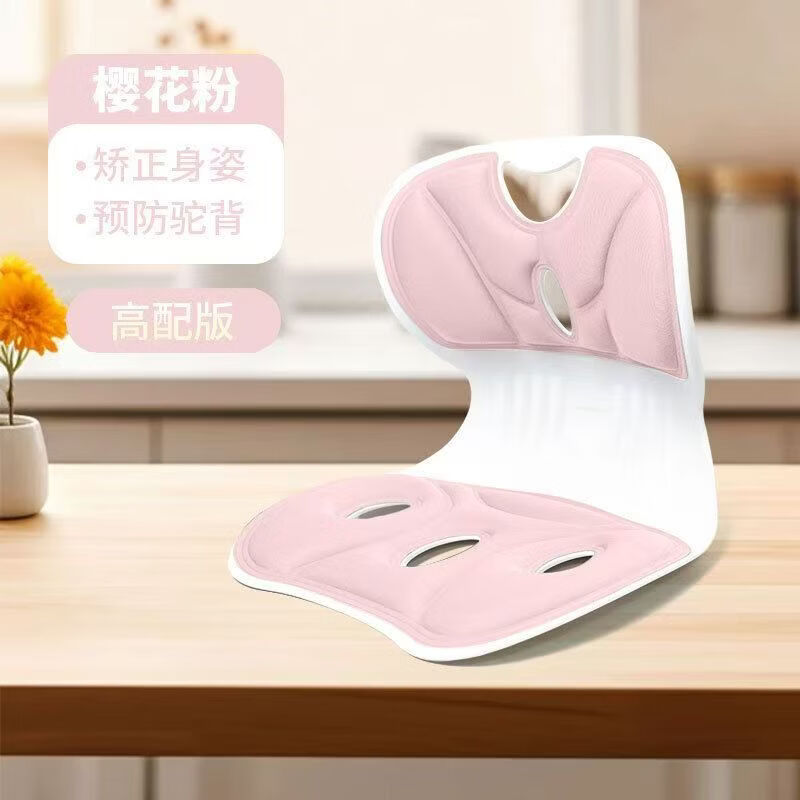 护腰坐垫办公室神器久坐靠椅子座垫护腰美臀矫正坐姿学生垫腰 【粉色】腰托支撑矫正坐姿