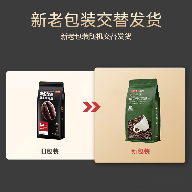 京东京造 哥伦比亚咖啡豆1kg 100%阿拉比卡中深烘焙 图 2