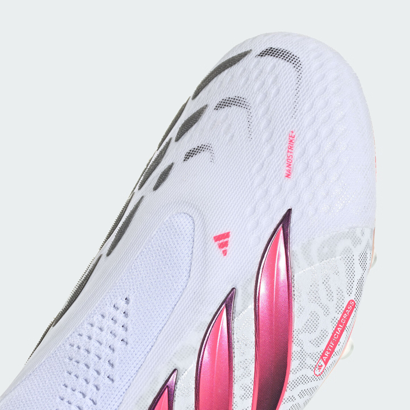 adidas PREDATOR ELITE LL AG软人造草坪足球鞋男女阿迪达斯官方 白色/漩涡荧光红/黑色 43