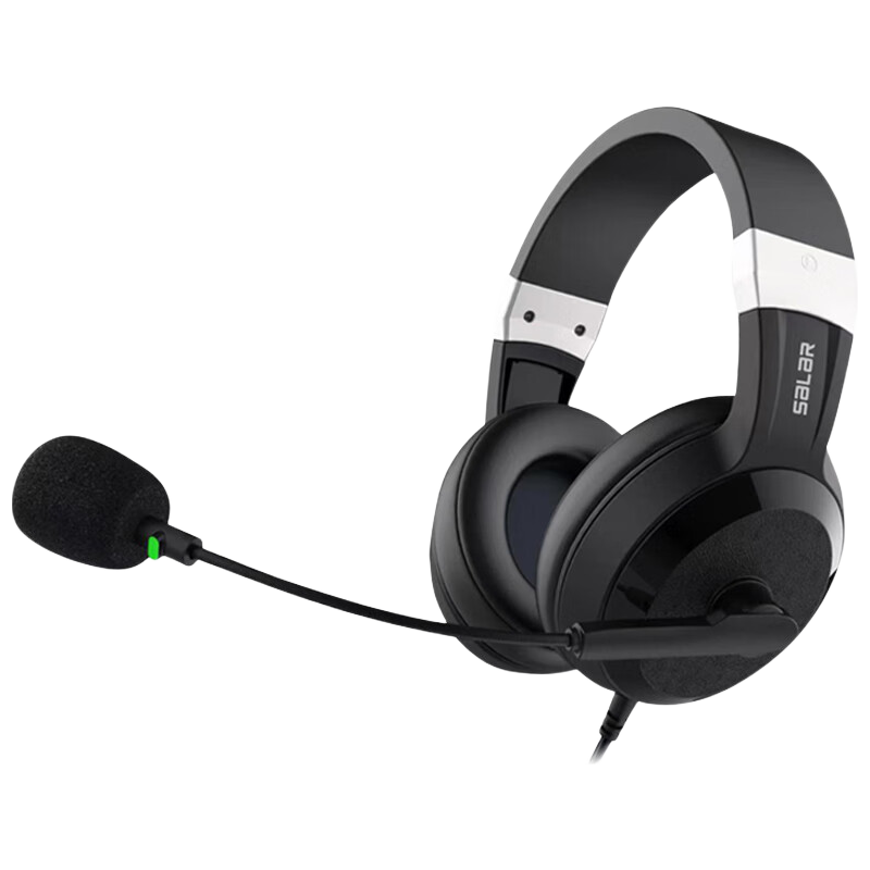 SALAR 声籁 E28 耳罩式头戴式动圈有线耳机 黑色 3.5mm