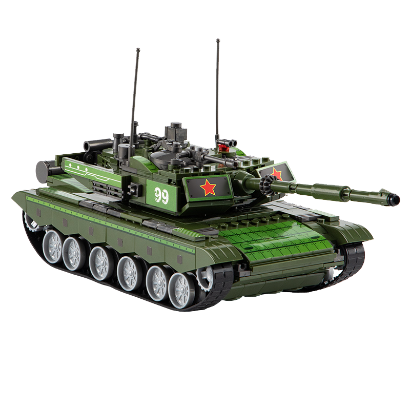 开益(CAYI)国潮积木儿童拼插拼装玩具坦克飞机军事系列男孩玩具6-7-8-9-10岁 99主战坦克-2268100032530459