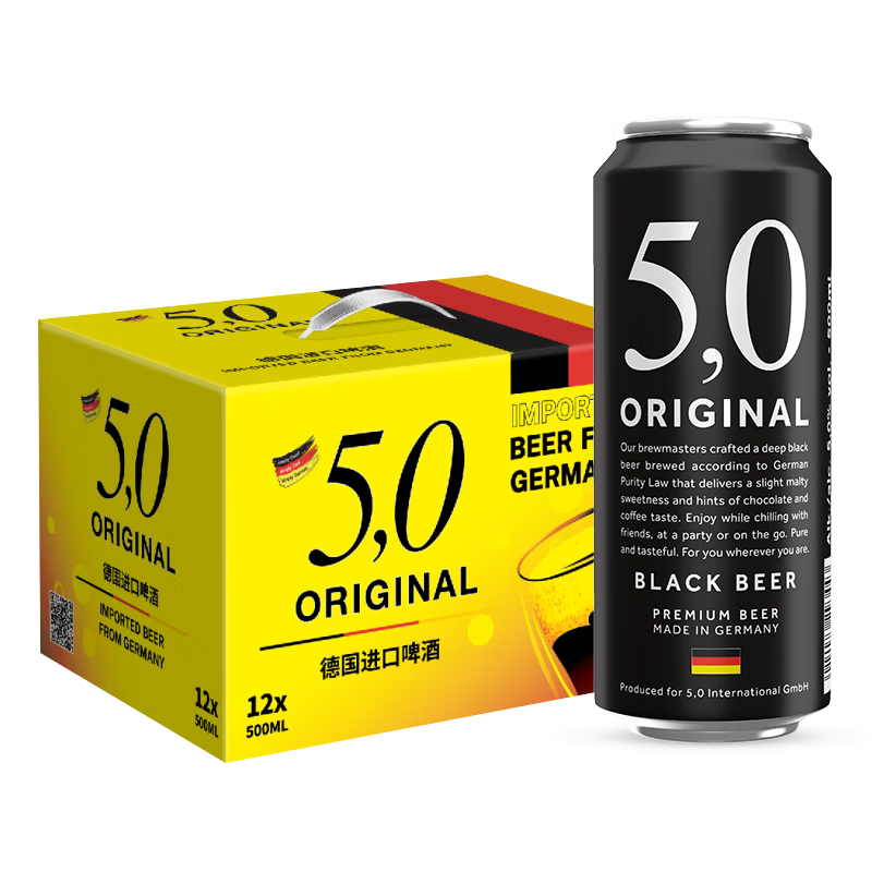 5.0 ORIGINAL 黑啤酒 500ml*12听