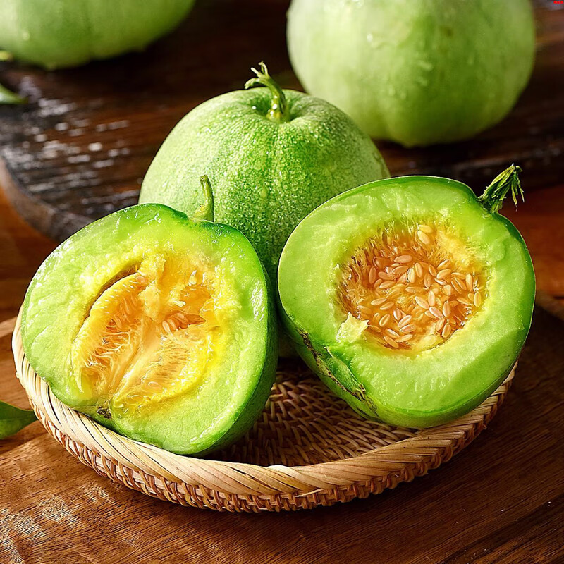 竹域绿宝甜瓜时令新鲜水果当季绿宝石新鲜小甜瓜脆甜香瓜 精选绿宝
