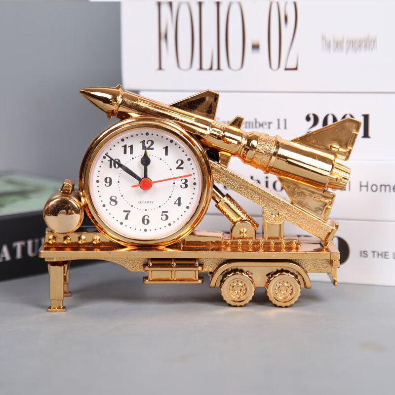 科浦舒学生宿舍创意摆件闹钟火箭闹钟生日闹钟客厅办公室卧室闹钟简约