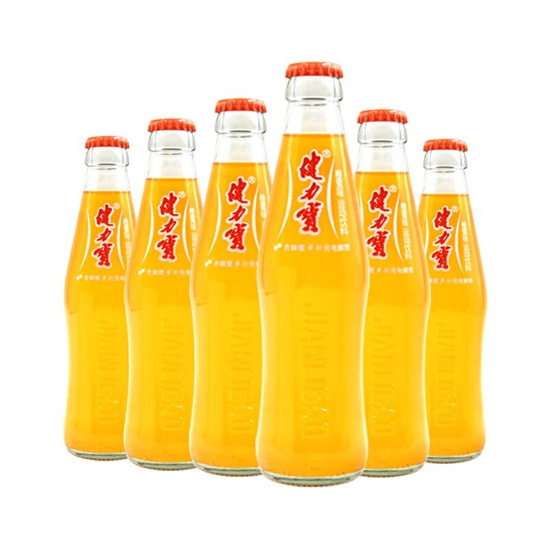 健力宝橙蜜味238ml*6瓶运动饮料碳酸饮料汽水玻璃瓶装 国潮新款 橙蜜