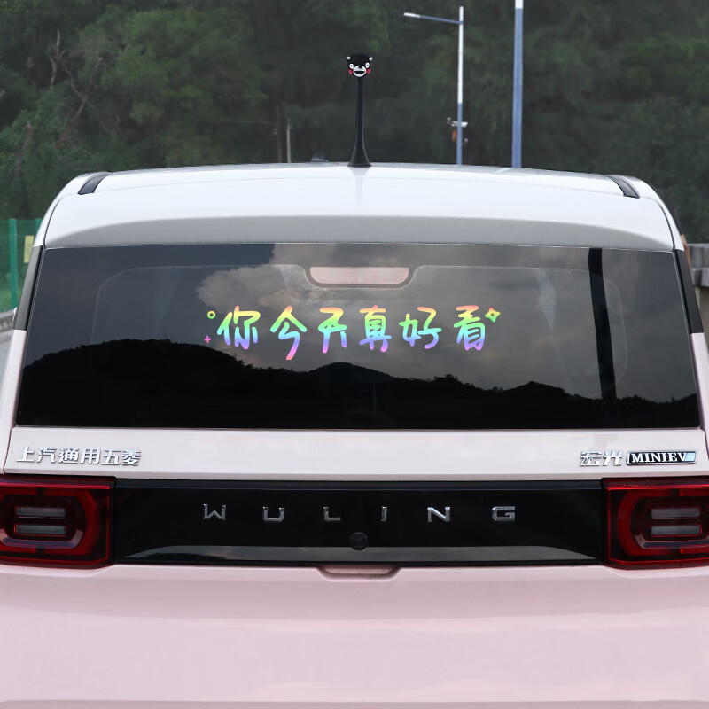 miniev车身贴纸拉花配饰祝你愉快改马卡龙迷你装饰 炫彩-你真好看(赠