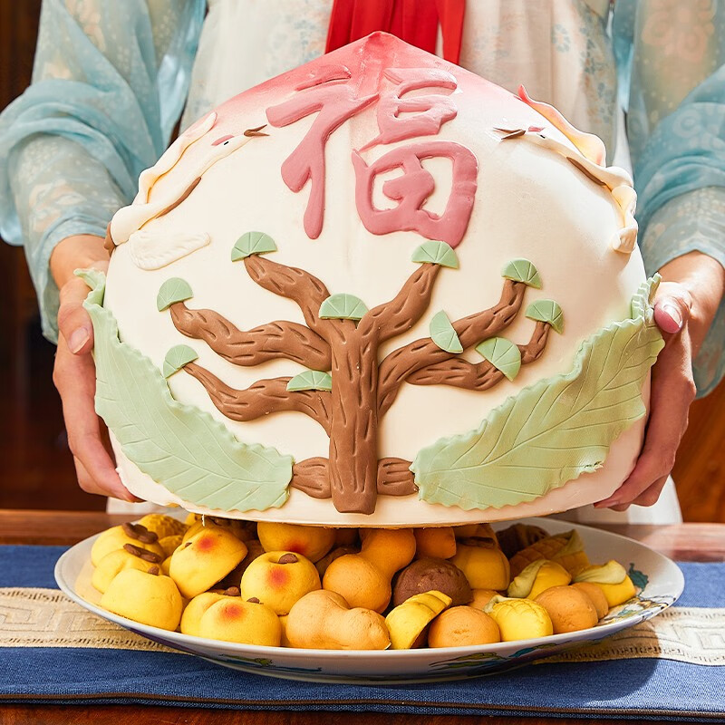 御茶膳房寿桃馒头老人祝寿礼品寿宴蛋糕寿桃生日蛋糕礼盒寿桃糕点点心