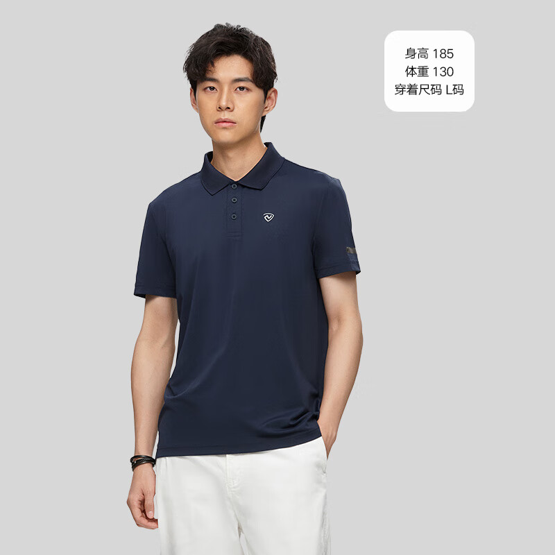 短袖t恤男式新款户外速干衣休闲透气polo衫ntsch5299s 玄青色 s/165