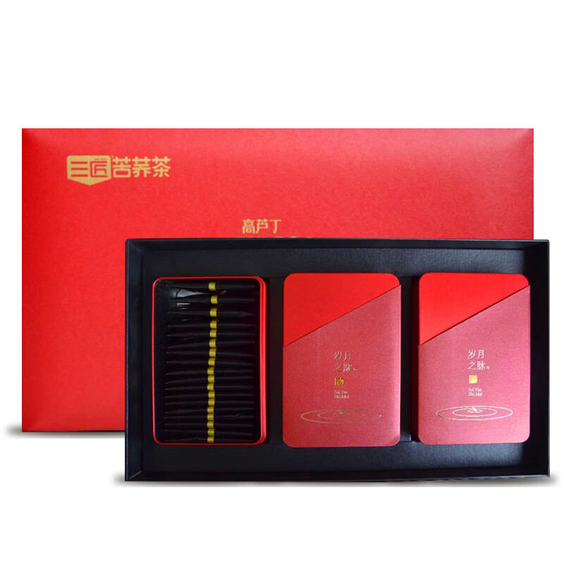 三匠vp580高芦丁黑苦荞茶378克 高端礼盒 配送礼品袋