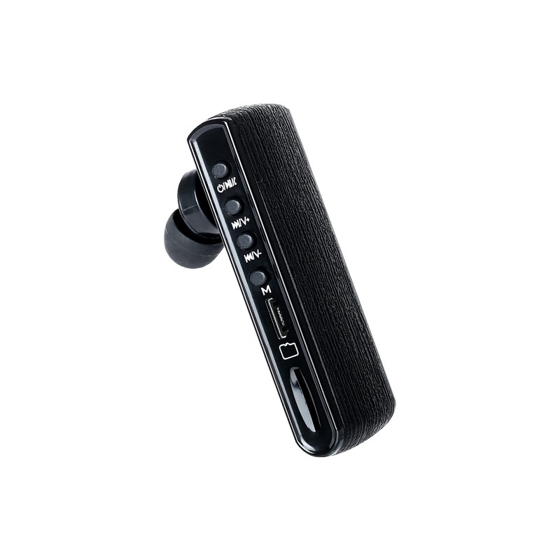 GLAMSHINE R12通话录音蓝牙耳机无线挂耳式耳塞运动开车商务苹果安卓手机通用插卡mp3一体机 黑色+16G内存卡+读卡器