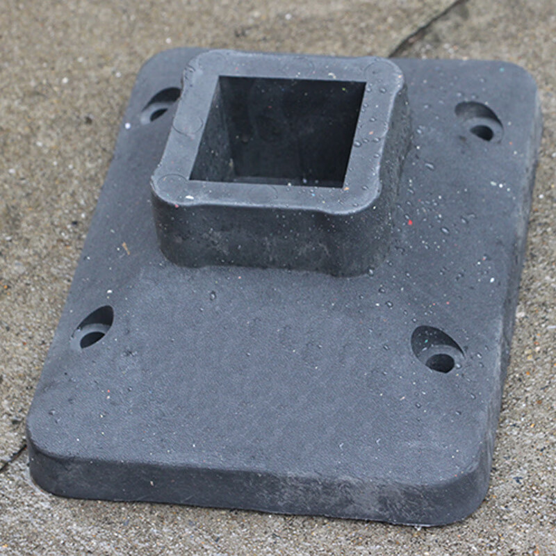 东麓屿市政道路护栏底座交通铁艺隔离围栏立柱墩固定底脚橡胶现货厂家