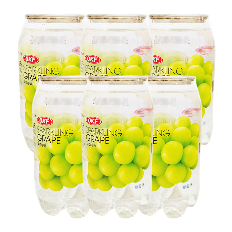 okf south korea grape flavored sparkling water 6 bottles of 350