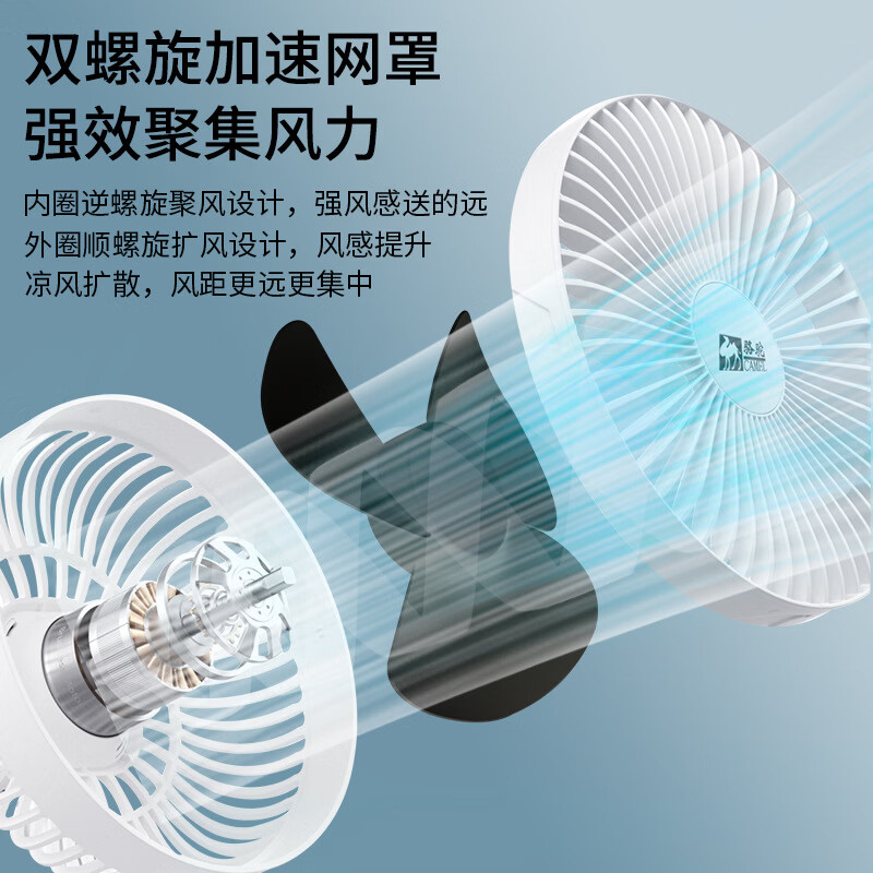空气循环扇家用轻音节能电风扇落地扇摇头大范围送风智能语音控制 2301升级款[机械操作]