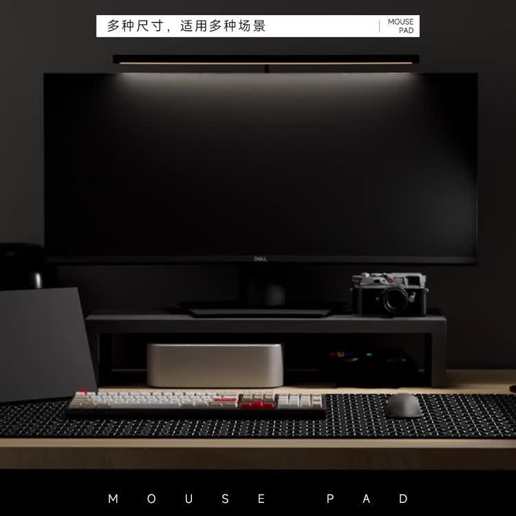 轻仙鼠标垫大号防水防油耐脏轻奢高级感fps游戏电竞办公加长滑鼠垫子 GA-213(国风深蓝纹理) 1000x500mm x 4mm