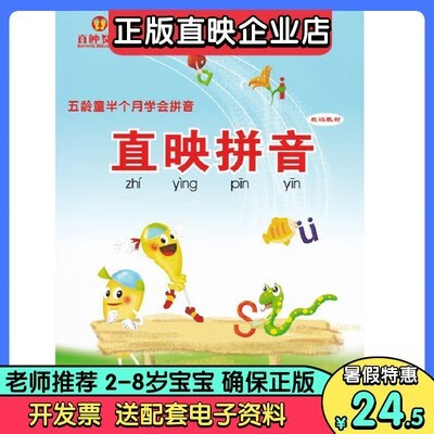 直映拼音幼儿学龄前启蒙认字小学0-3-6岁张秀琴