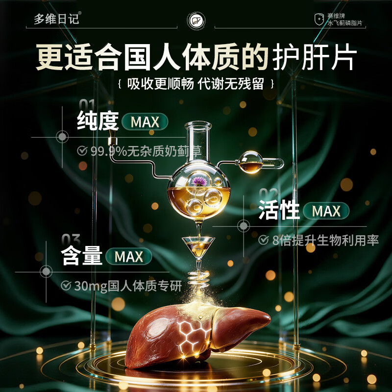 多维日记水飞蓟护肝片男士熬夜养肝喝酒应酬加班脂肪肝常备清肝净肝调理 3瓶周期装【全面养护肝排毒】 旗舰正品 | 养肝护肝