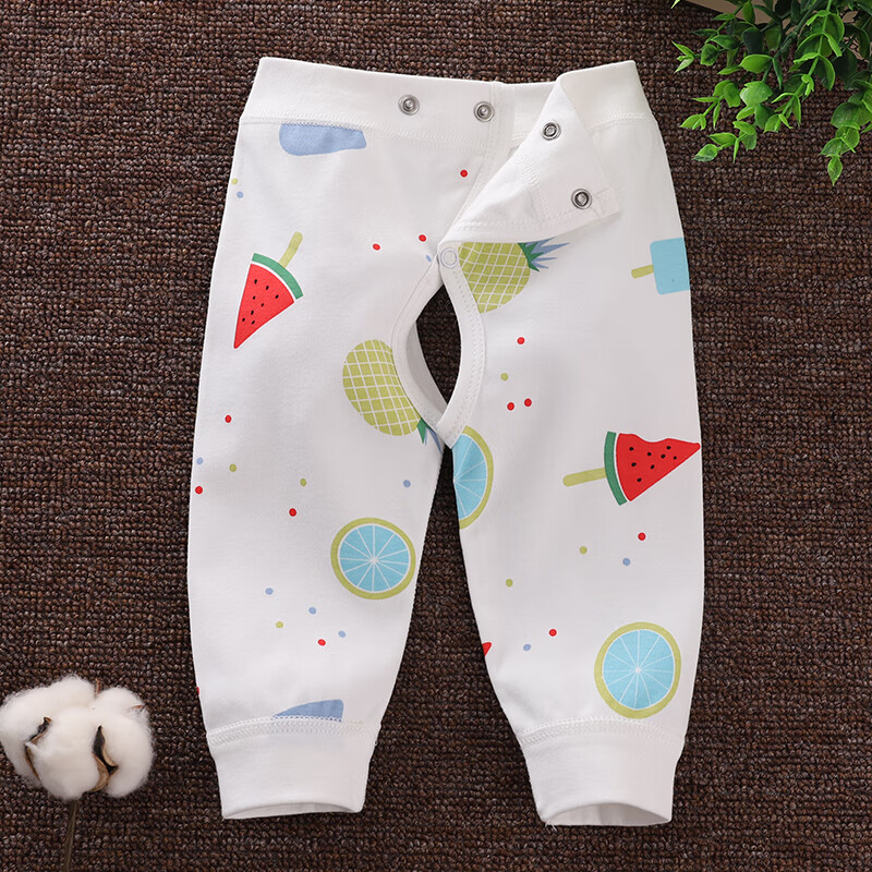 承承鹿新生婴儿纯棉裤子春秋冬男女宝宝可调节开裆衬裤秋裤高腰护肚线