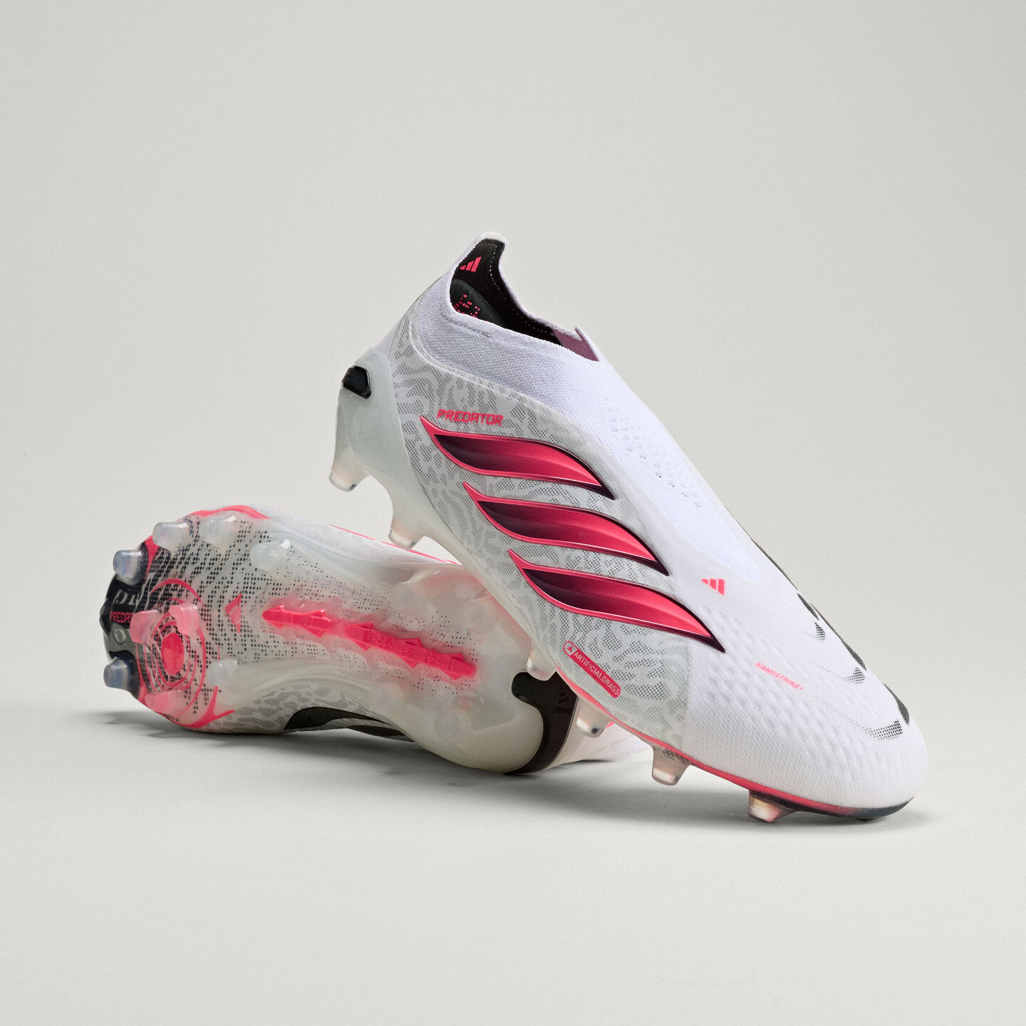 adidas PREDATOR ELITE LL AG软人造草坪足球鞋男女阿迪达斯官方 白色/漩涡荧光红/黑色 43