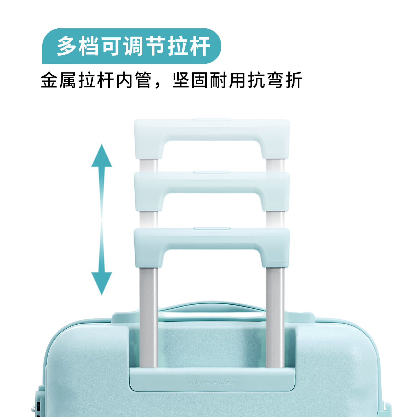 爱华仕（OIWAS）花朵箱行李箱20寸可登机箱出差轻音轮拉杆箱大容量轻便旅行箱 薄荷绿 20英寸 【2-4天短途】