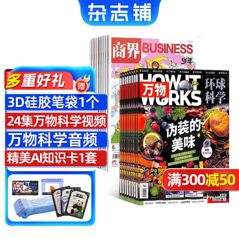 【超值组合】万物/博物/好奇号商界少年组合订阅 2026年规格起订月为准热销杂志组合任选 共12个月订阅 6-18岁青少年科普百科大图书儿童科普百科中小学生课外阅读通识教育 杂志铺 【12个月】万物+