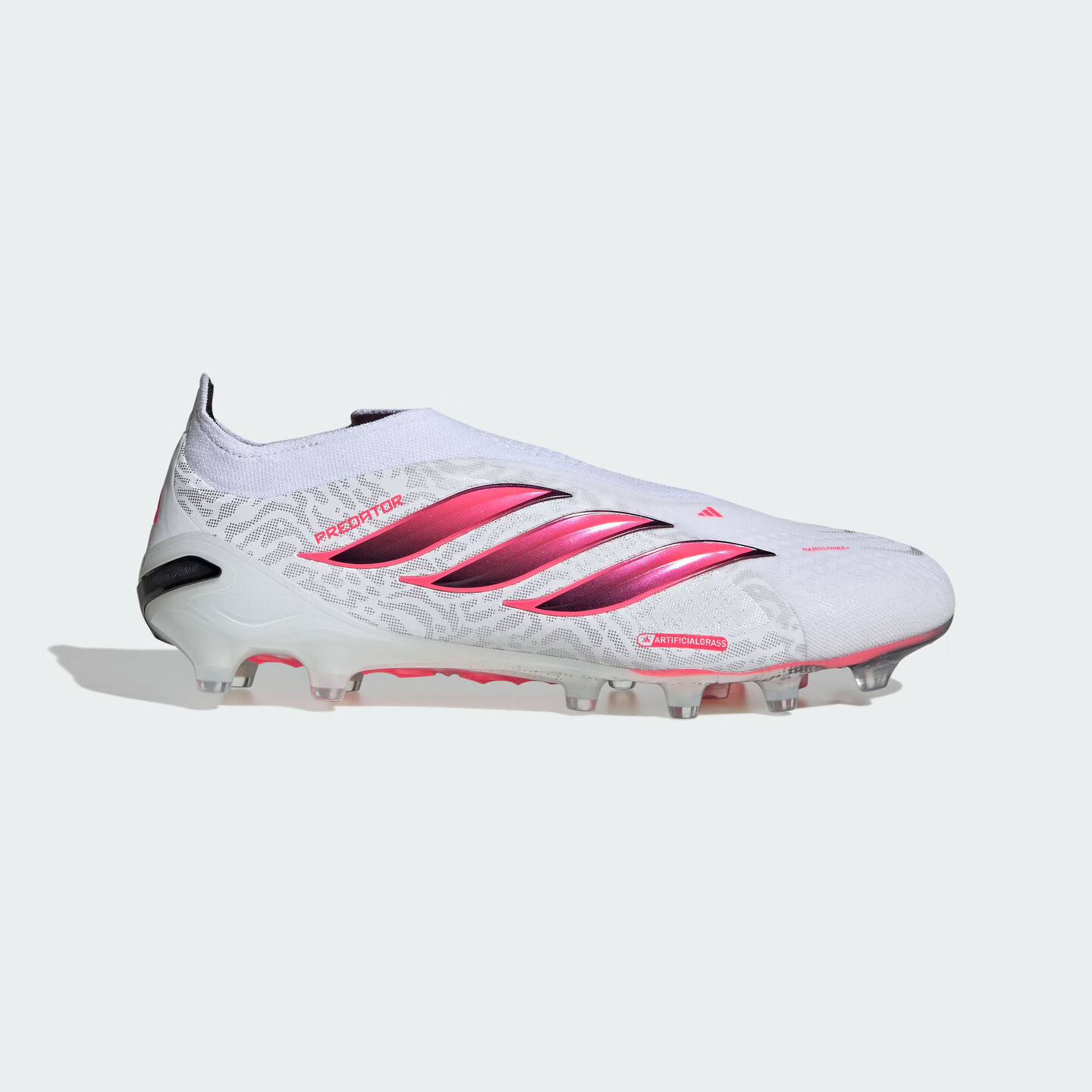 adidas PREDATOR ELITE LL AG软人造草坪足球鞋男女阿迪达斯官方 白色/漩涡荧光红/黑色 43