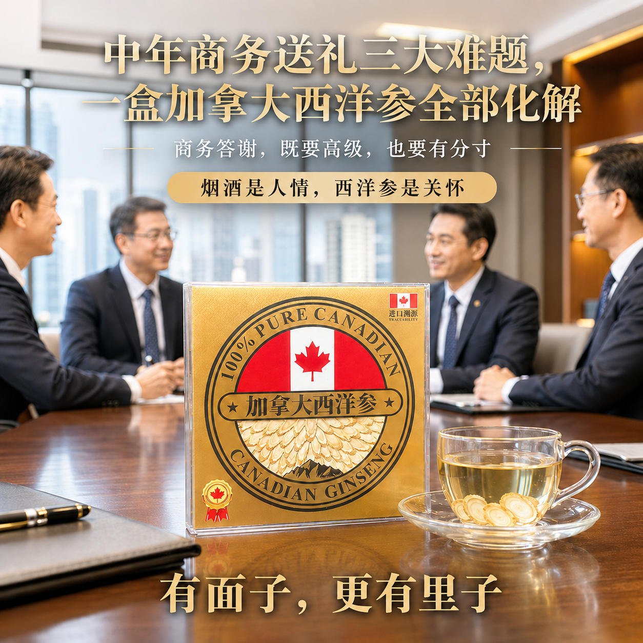 波迪兰【商务赠礼甄选】高端加拿大西洋参原产切片花旗参温补滋养礼盒装 100g*1盒 【送同事朋友推荐】 【原产地:加拿大】西洋参